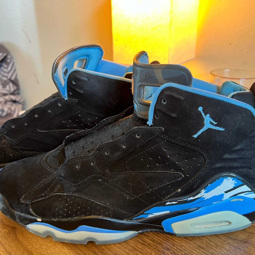 Jordan Athletic Shoes Black and Blue